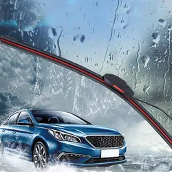 Universal Car Windshield Wiper Blades Double Layer Soft Rubber Automotive Replacement Wipers Easy to Install 18