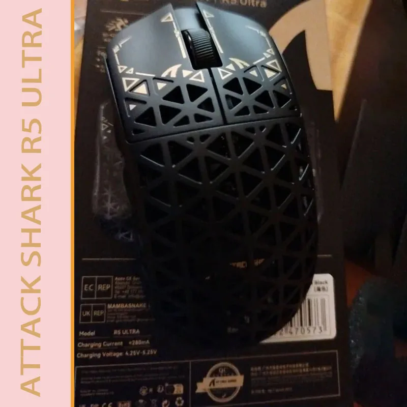 

ATTACK SHARK R5 Ultra Gaming Mouse PixArt PAW3950MAX Sensor 42000DPI 8000Hz MCU Nordic 52840 Wireless E-sports Mouse