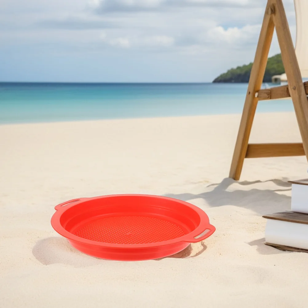 Setaccio da spiaggia per bambini da 4 pezzi Setaccio da sabbia in plastica colorata per la raccolta di conchiglie Gioco all'aperto Attività educativa di caccia al tesoro Spiaggia