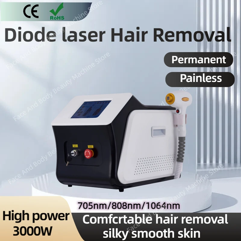 808nm Hair Removal Diode Machine Ice Platinum Body Face Underarm Cooling Head Permanent Painless Epilator