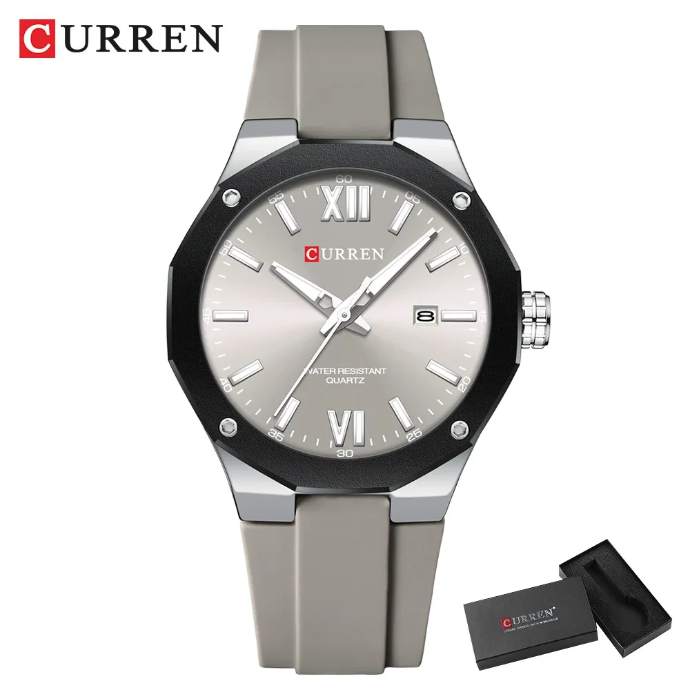 Simple Luxury Men's Quartz Wristwatch with Silicone Strap