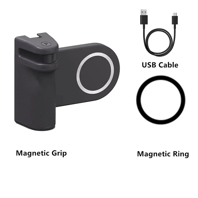 AY14 -Magnetic Phone Grip With Bluetooth Remote Shutter,Wireless Bluetooth Camera Handle Bracket,Self-Timer For Mobile Phone