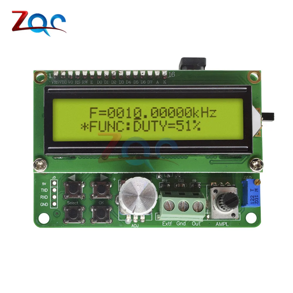 FYE050 DDS Function Signal Generator Frequency Counter Waveform Triangle Sine Square Wave Duty Cycle Frequency Generator Module