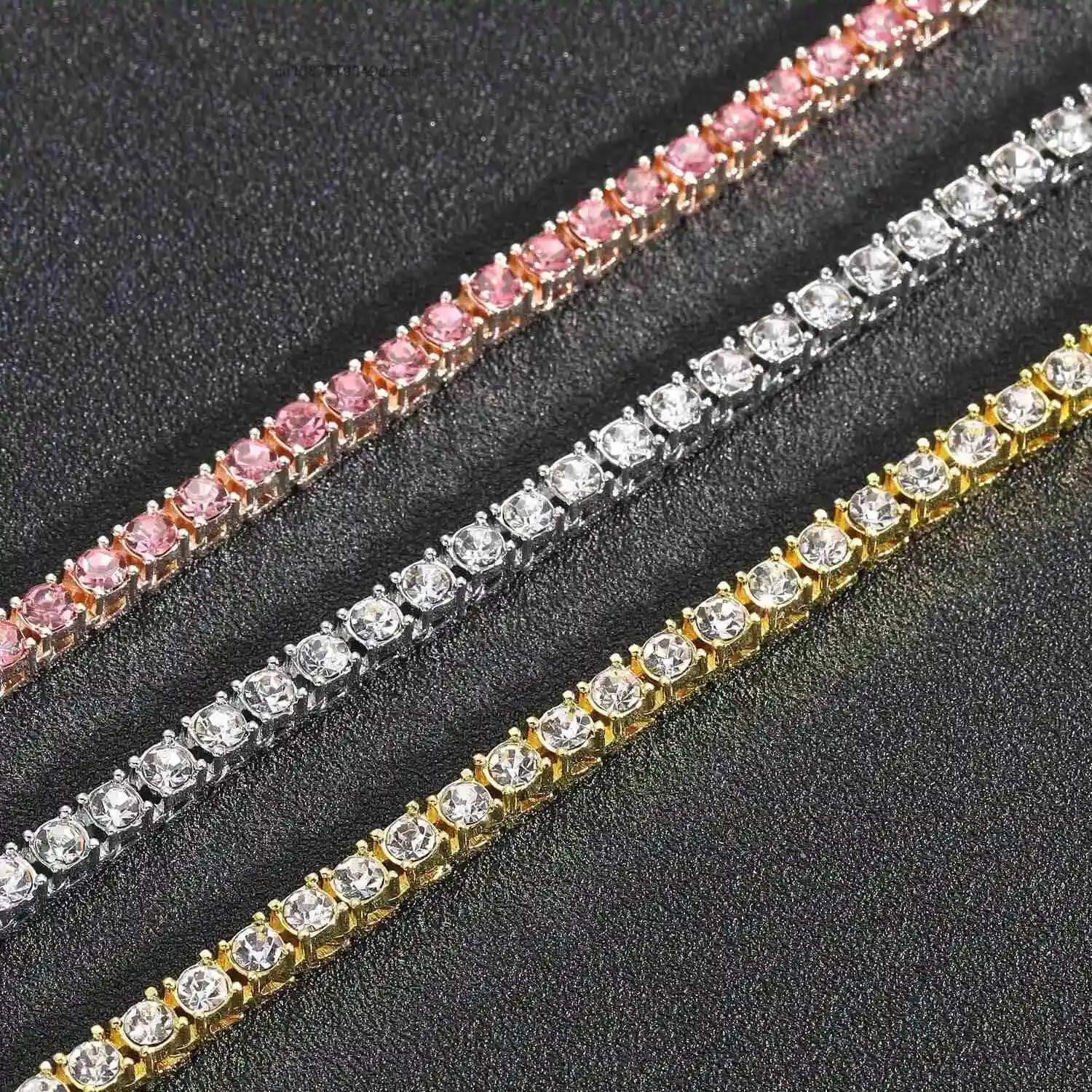 

S925 necklace Moissanite Free Sample Wholesale 4mm Tennis Chain Hip Hop Jewelry Necklace Ice Out Diamond Necklace