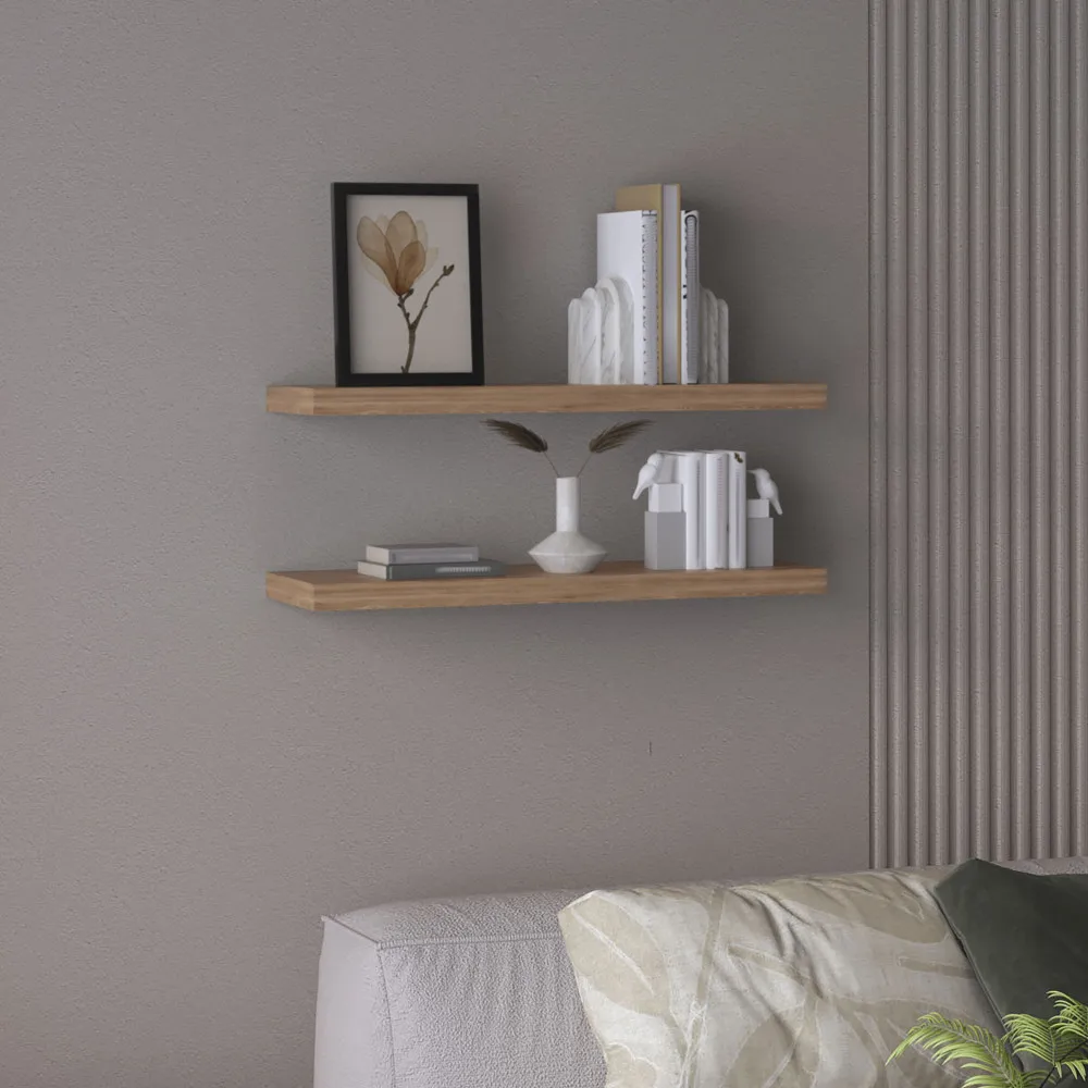 

31.5 Inch Wide Floating Shelves (Set of 2), Bedroom Decorative Shelves, Bathroom Storage Shelves, Living Room Bookshelves