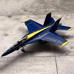 Diecast 1:144 Scale U.S. Navy F/A-18E fighter blue angels Alloy Finished Aircraft Simulation Model Souvenir Gifts For Adult Boy