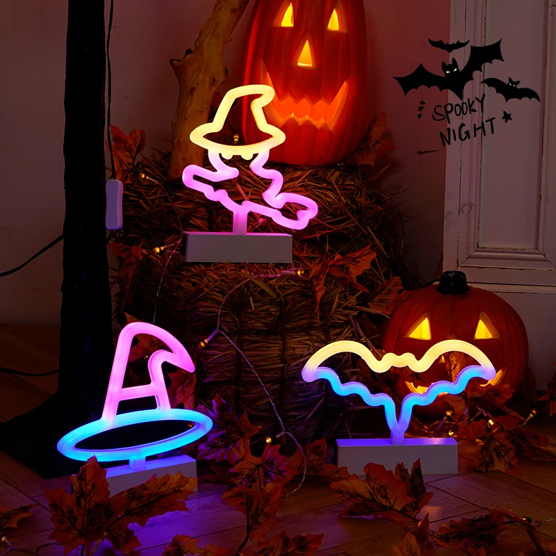 Glowing Halloween Pumpkin Lantern Decoration Colors LED Luminous Halloween Pumpkin Ghost Skull Glowing Light Party Gifts