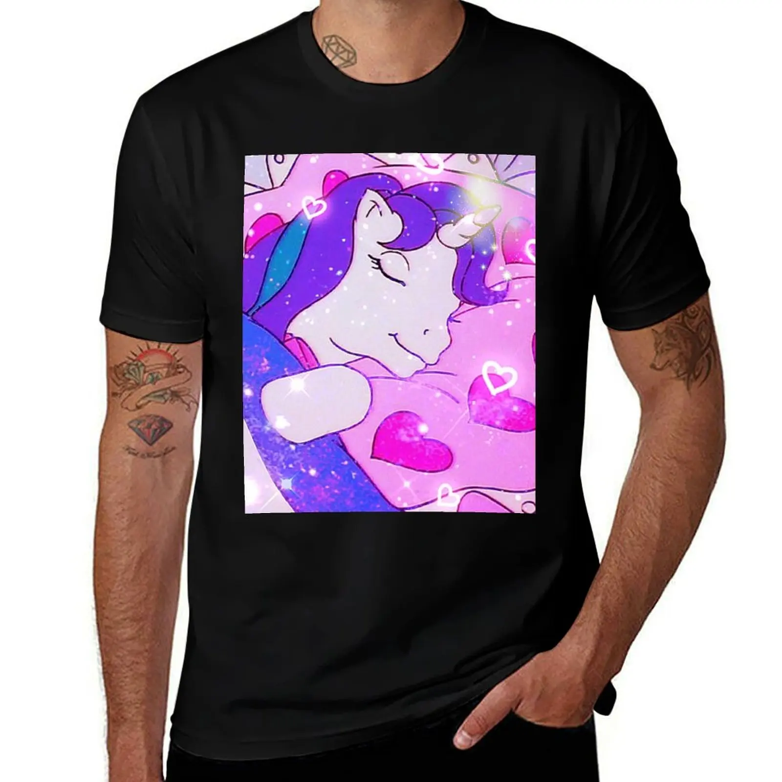 

Sleepy pony T-Shirt Minimalist Casual Short Sleeve Top