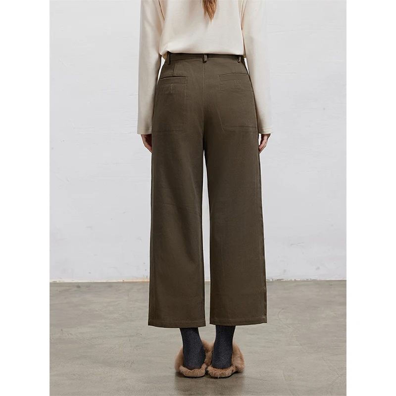 LIEDU Autumn Korean Fashion Elegant Women High Waist Flared Wide Leg Pants Plus Size Soft Stretch Work Office Casual Chic Outfit