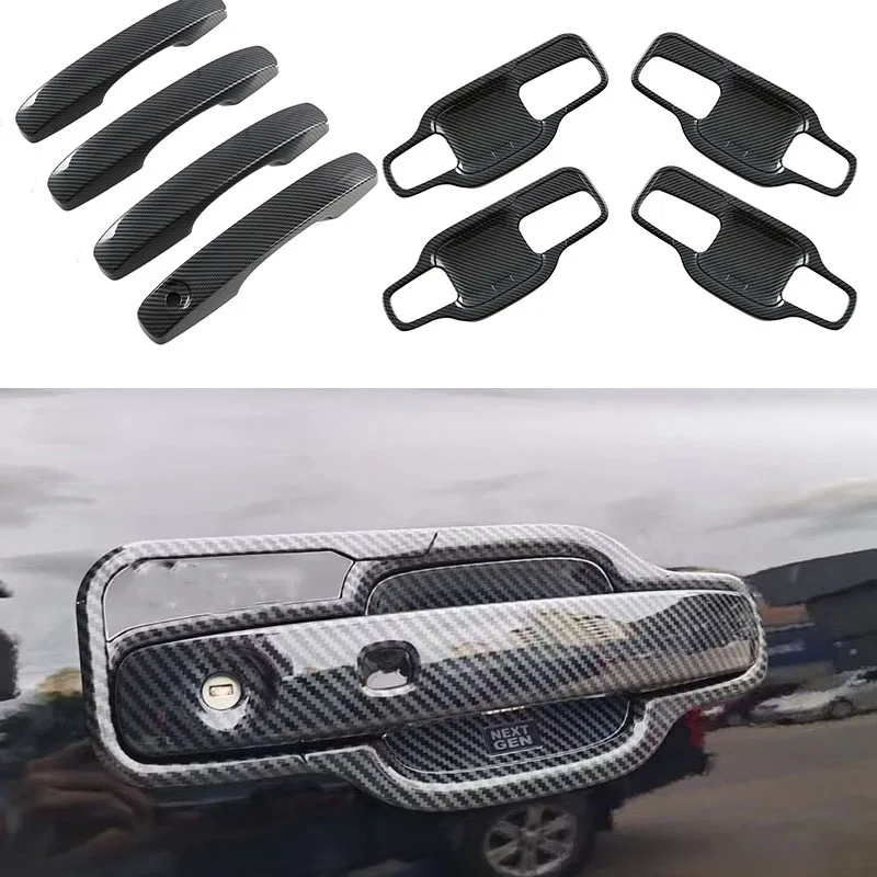 

For Ford Ranger 2023 ABS Chrome Car Door Handle Bowl Protector Cover Trim Molding Car Styling