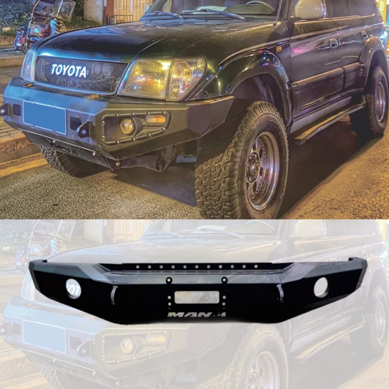 

Новый для Toyota Land Cruiser Lc80 Lc90 Lc95, стальной передний бампер, защита от столкновений, простая установка, замена в комплект входит