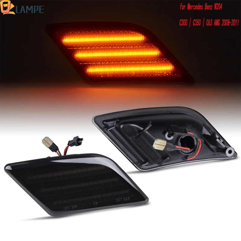 2pcs Car Front Bumper Side Marker Light For 2008 2009 2010 2011 Mercedes Benz W204 C300 C350 C-Class 2048200121