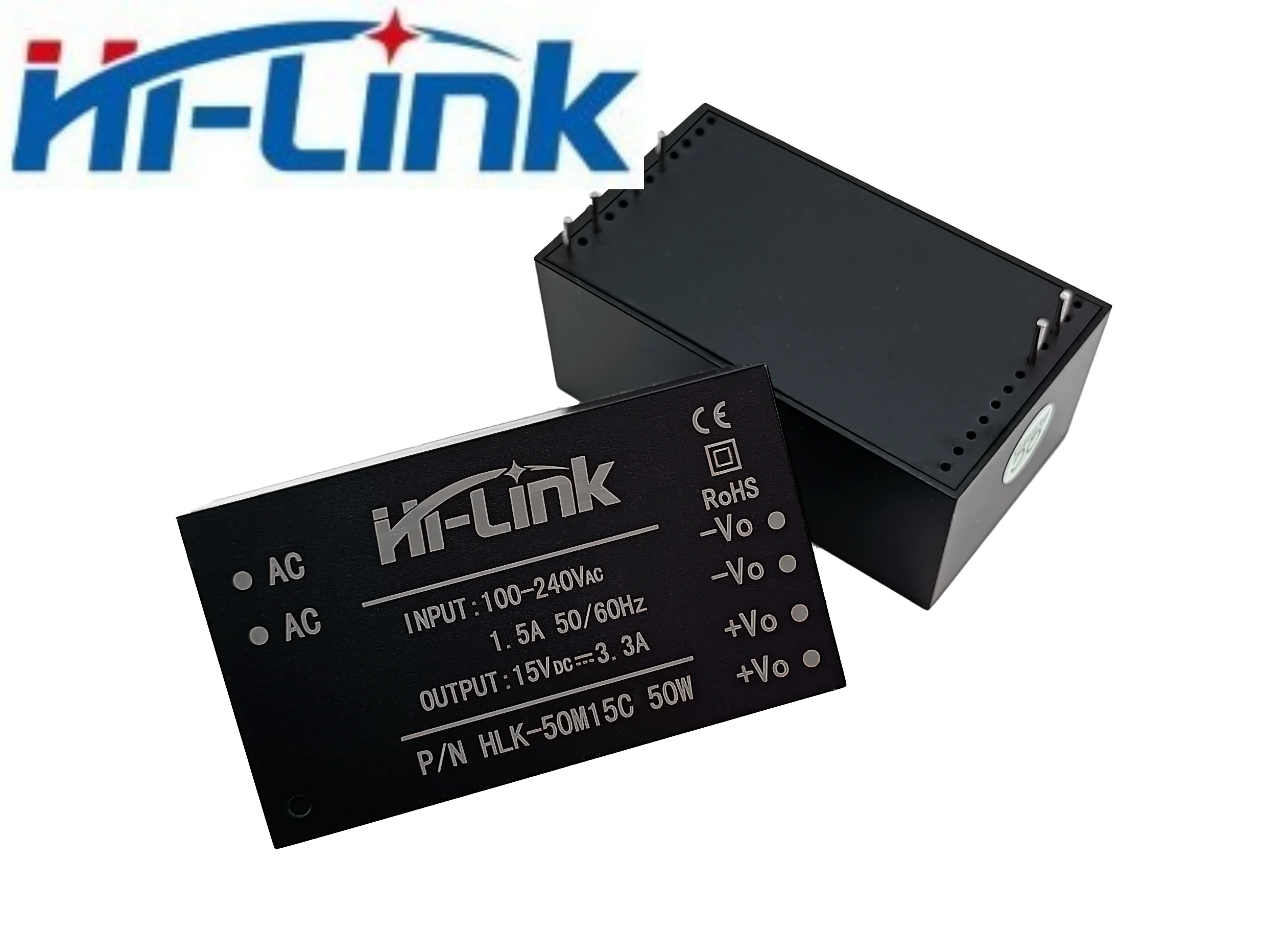 10PCS HLK-50M09C/12C/15C/18C/ 24C AC-DC Power Supply Module 9V/12V/15V/18V/24V Ultra-Small High-Efficiency Isolated Power Supply