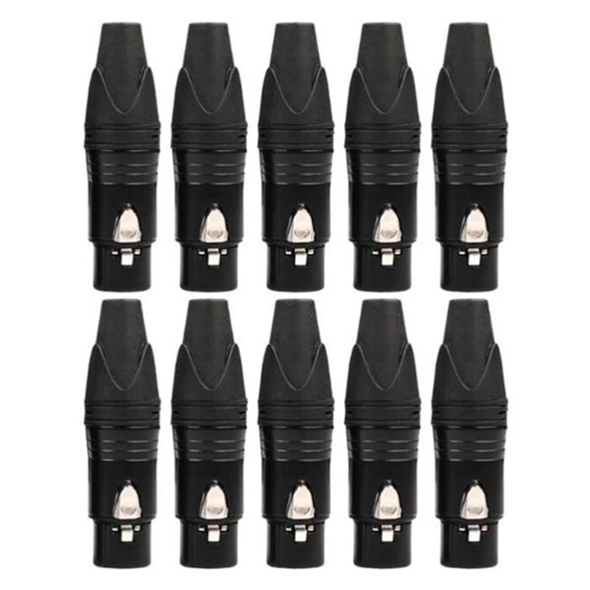 

10pcs DIY 3Pin XLR Adapter Socket XLR Aviation Connector Welding Head Microphone Cable Connector( Female)