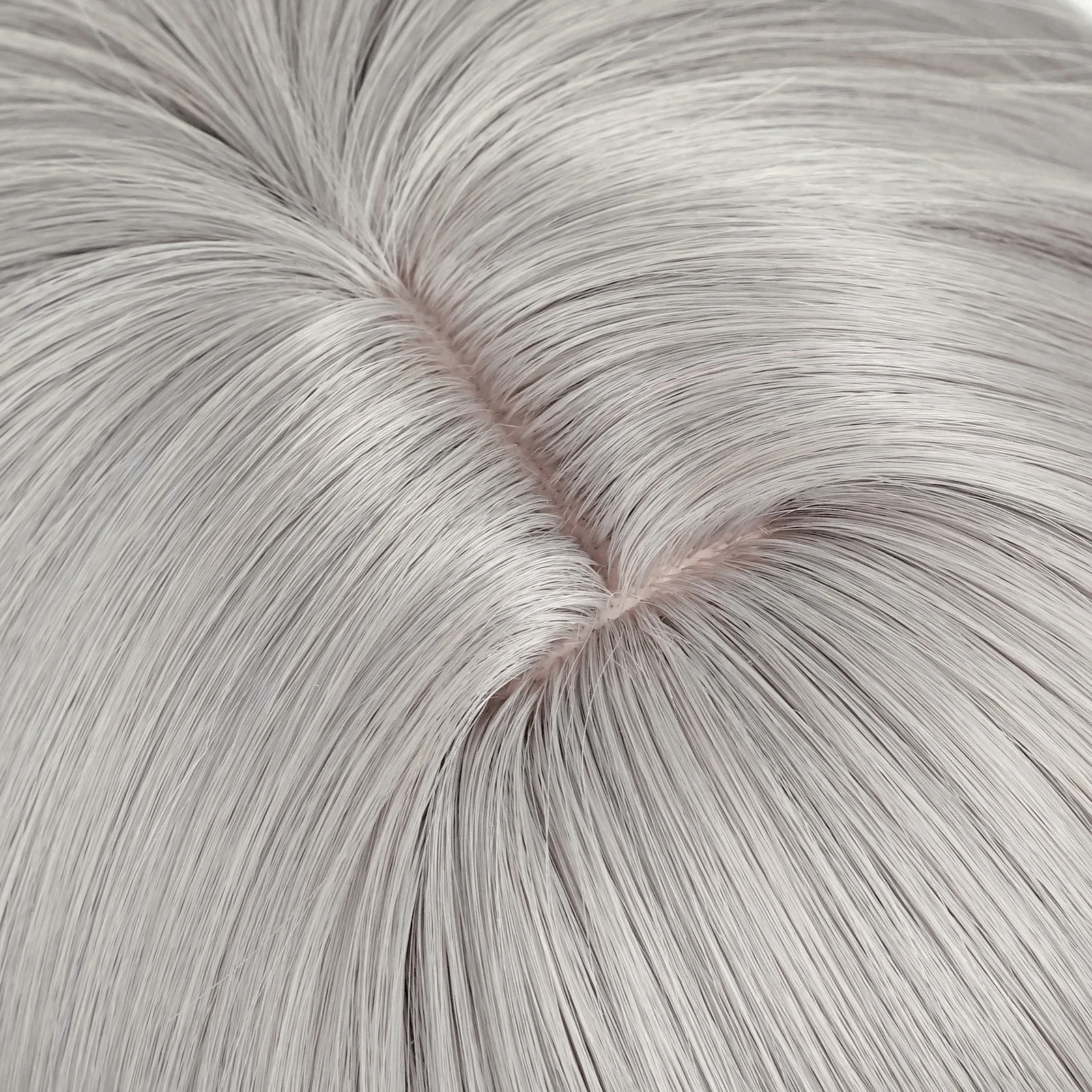 Synthetic Short Straight Grey Wig Caelus Cosplay Game Anime Men Fluffy Heat Resistant Wig for Daily Party