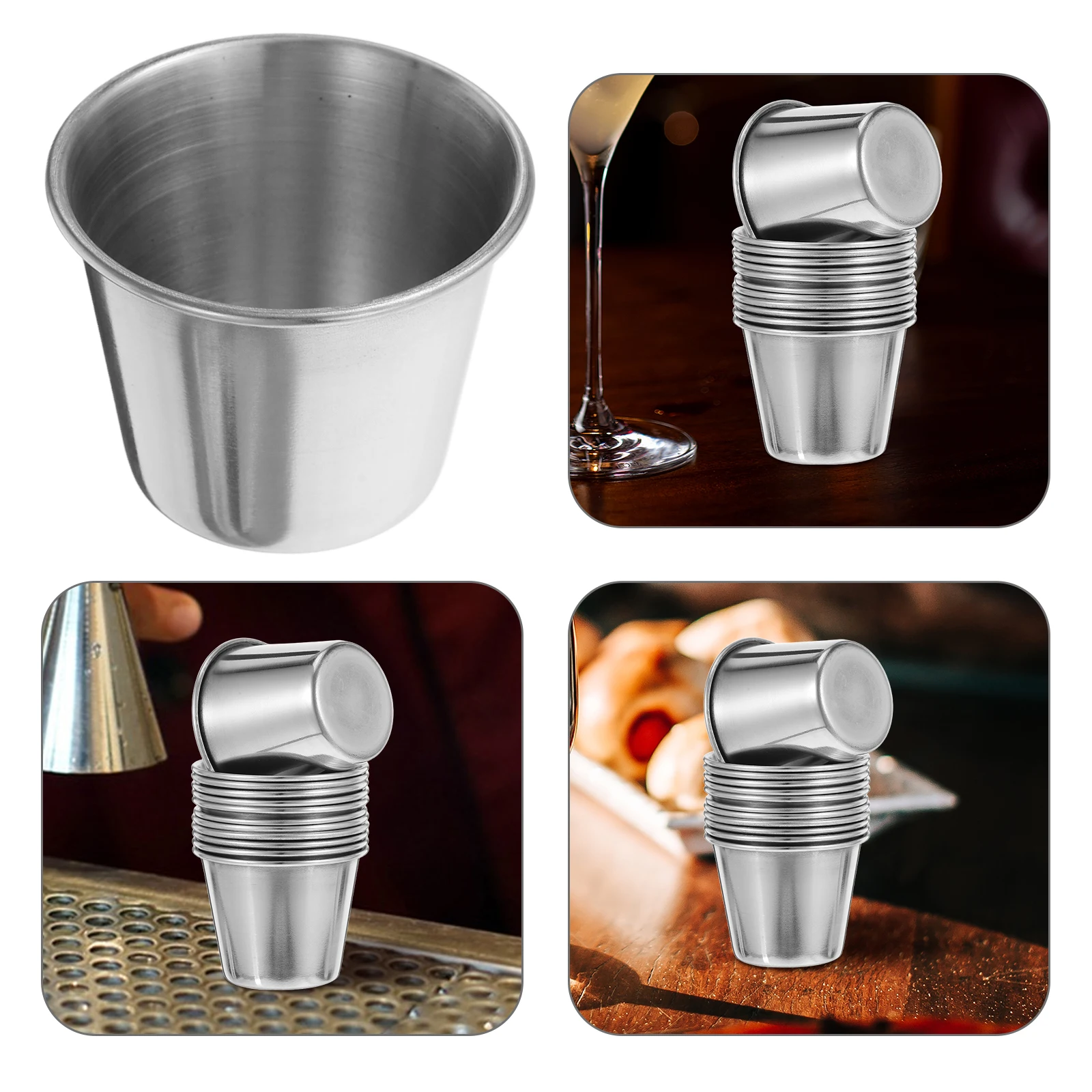 

12 Pcs Stainless Steel Wine Glass Glasses Drinking Tumbler Lightweight Cups Portable Beverage Glassware Camping Mugs Drinks