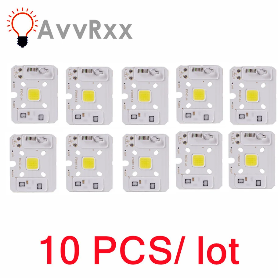 

10pcs LED COB lamp Bead 10W AC 220V Smart IC No Need Driver DIY Flood light Led Bulb Spotlight Outdoor Chip Lamp Matrix Lighting