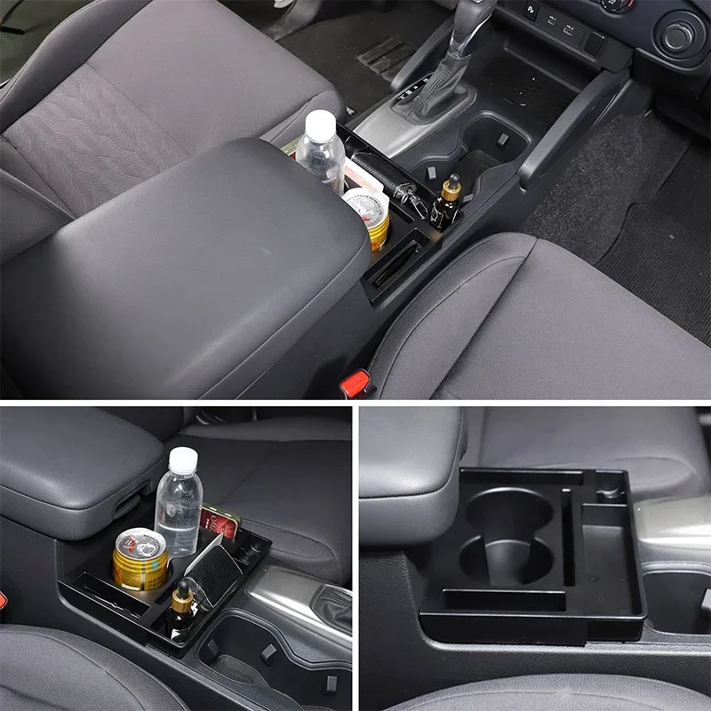 

ABS Black For Nissan Frontier 2022-2025+ Car central control handrail box front storage box mobile phone tray Car accessories