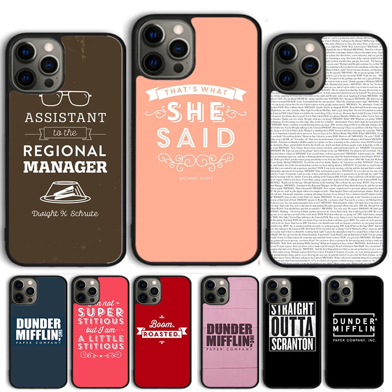 Dunder Mifflin The Office Phone case  For iPhone 16 15 14 X XR XS 11 12 mini 13 Pro MAX Plus cover shell coque