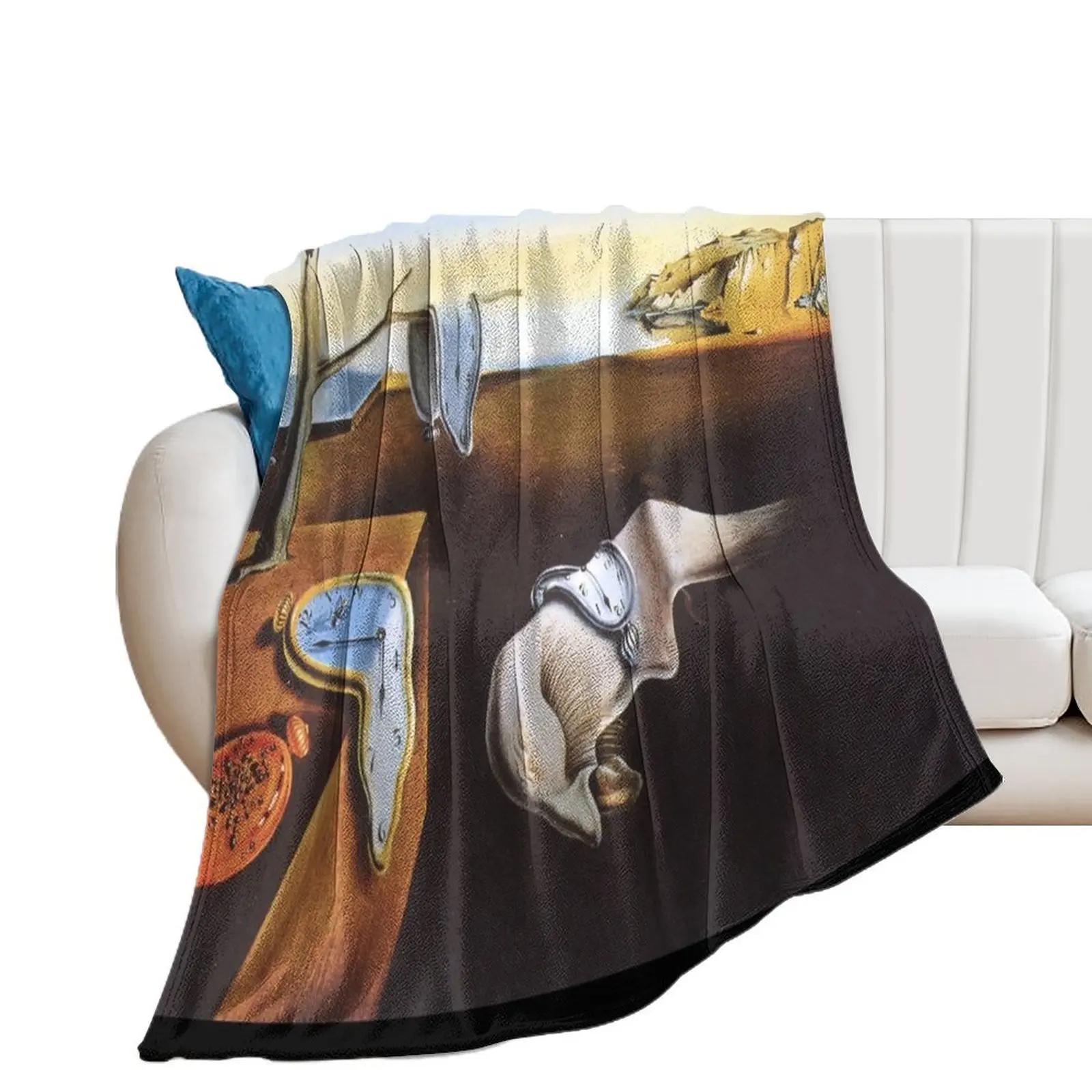 

The Persistence Of Memory - Salvador Dali Throw Blanket decorative Flannel Fabric Sofa Quilt Blankets