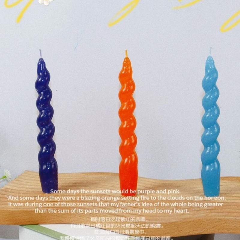 DIY Spiral Rod Candle Mold Church Wedding Long Rod Candle Making Tool Easy to Demould Candle Mold Jar Acrylic Plastic Molds Kit