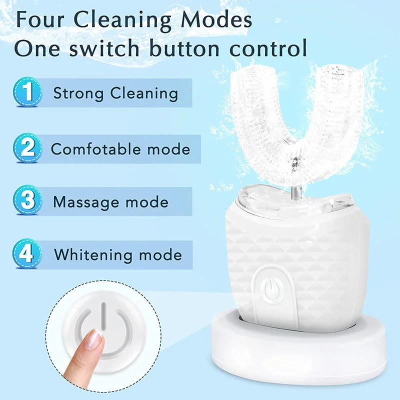 Professinal Portable 360 Degree U Shape Sonic Toothbrush Oral Cleansing Brush Sonic Automatic Electric Toothbrush