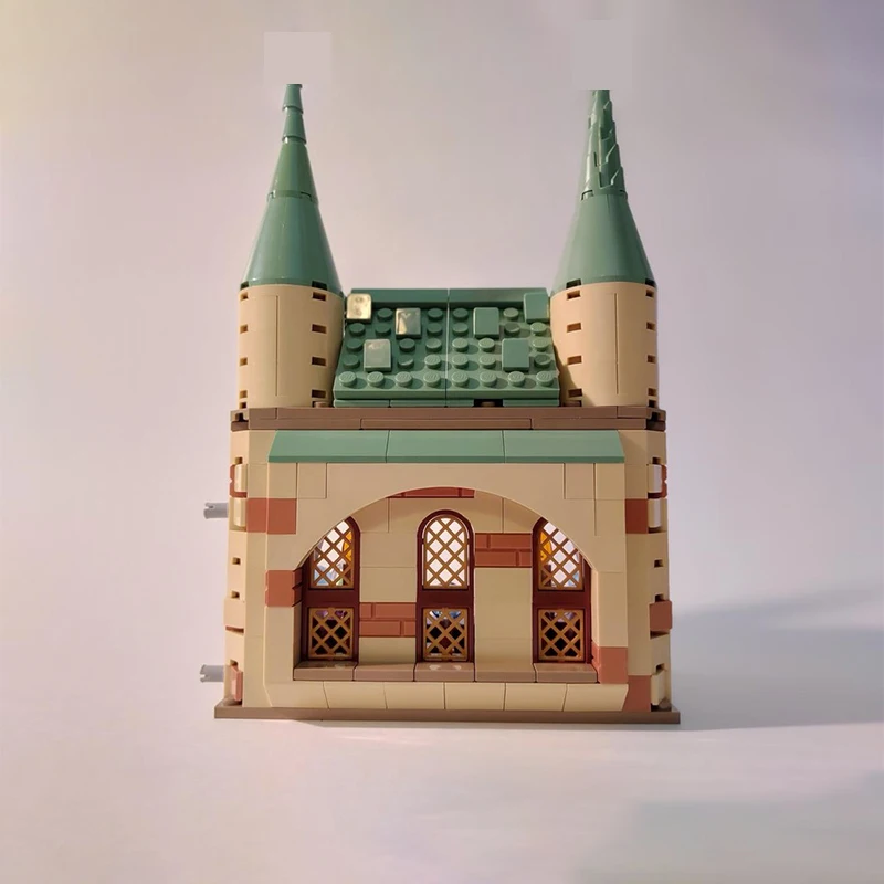 魔法の映画モデル MOC 組み立てブロック 城の中の教室 モジュラーテクノロジーギフト ホリデー組み立て 子供のおもちゃセット