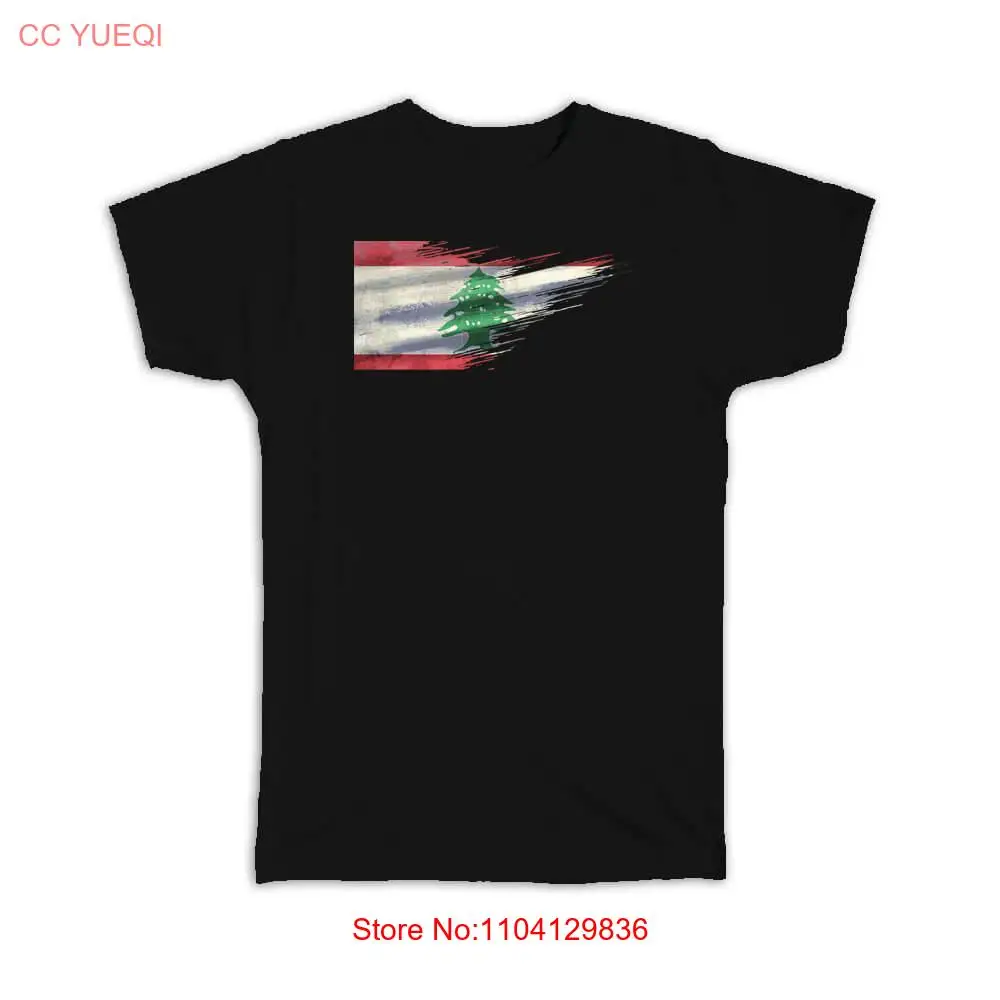 Gift T-Shirt : Lebanon Flag Lebanese Travel Expat Country Artistic