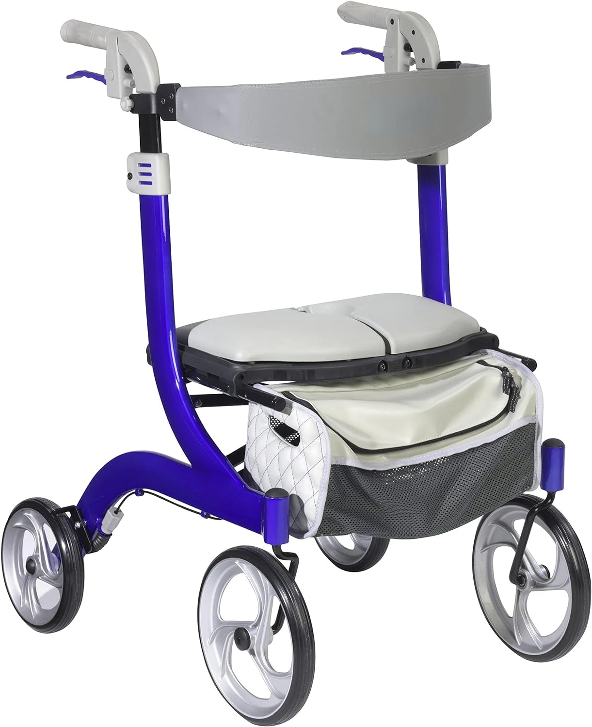 

RTL10266BL-HS Nitro DLX Foldable Rollator Walker with Seat, Blue