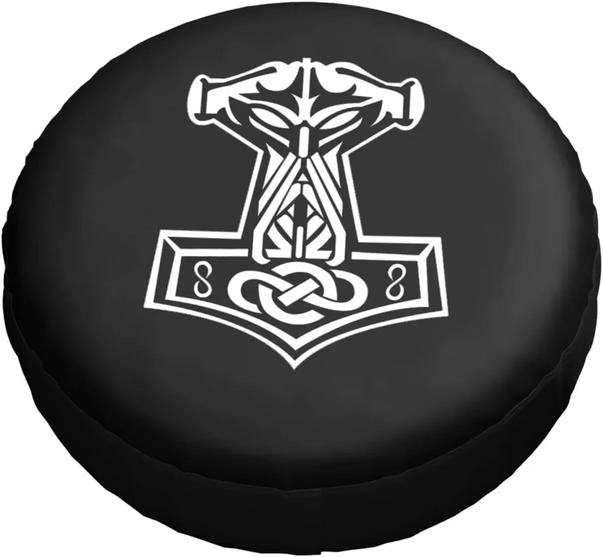

Vikings Hammer Mjolnir Cubierta neumático repuesto nórdico Protectores ruedas Remolque universal resistente a la intemperie R
