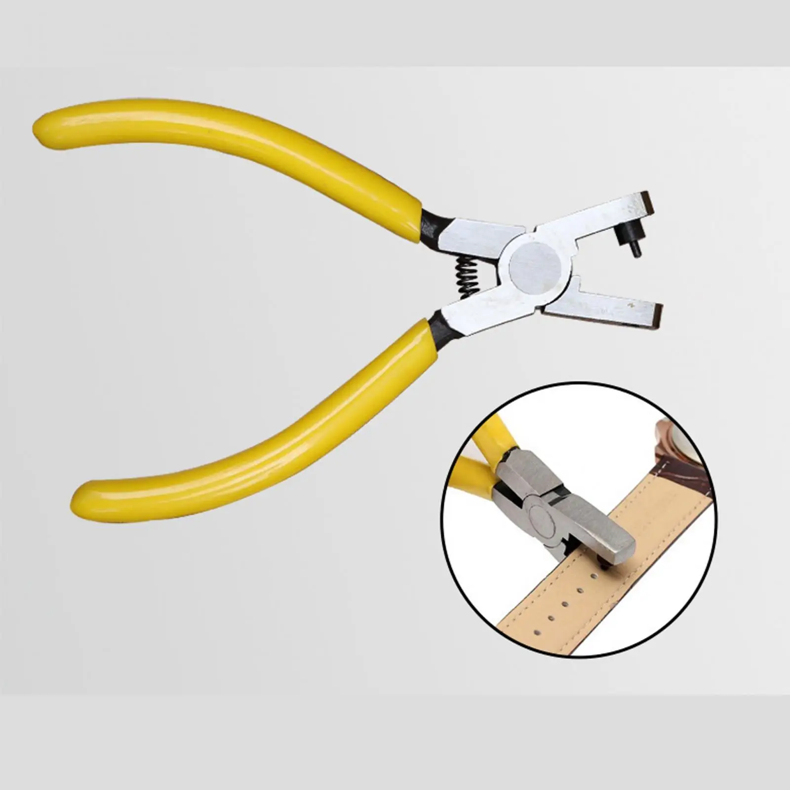 Hand Punch Pliers for Watch Strap Leather Hole Eyelet Tool Steel Belt Puncher for DIY Craft Projects
