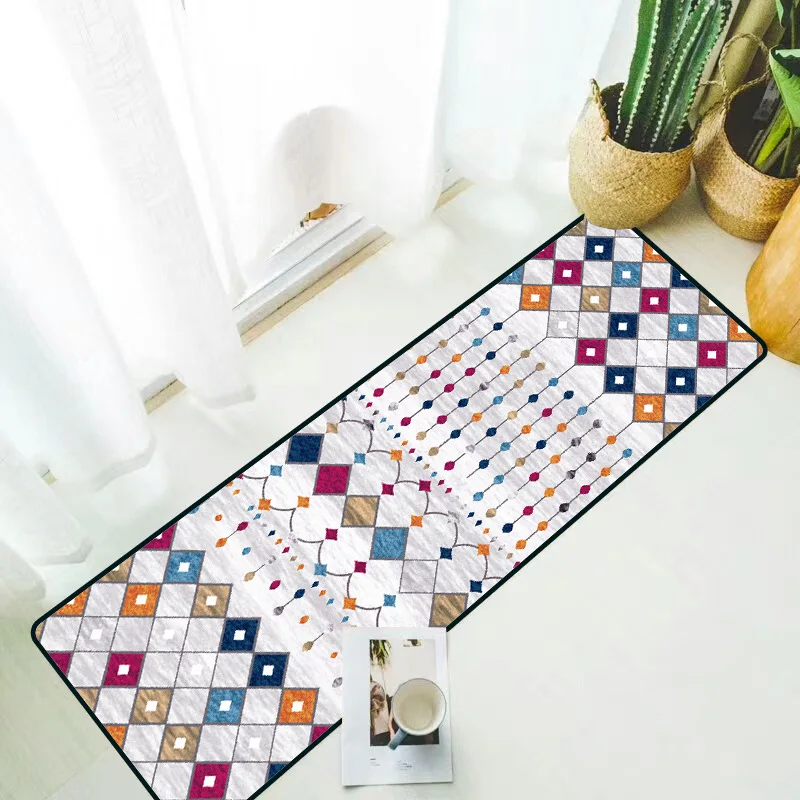 Home Geometric Bath Mat Kitchen Mat Anti-slip Modern Area Rugs Living Room Bathroom Carpet Doormat Hallway Carpet Alfombra Tapis