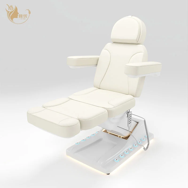 Full Body Massage Chair With Metal Frame And Synthetic Leather Upholstery For Salon Spa Treatment Rooms