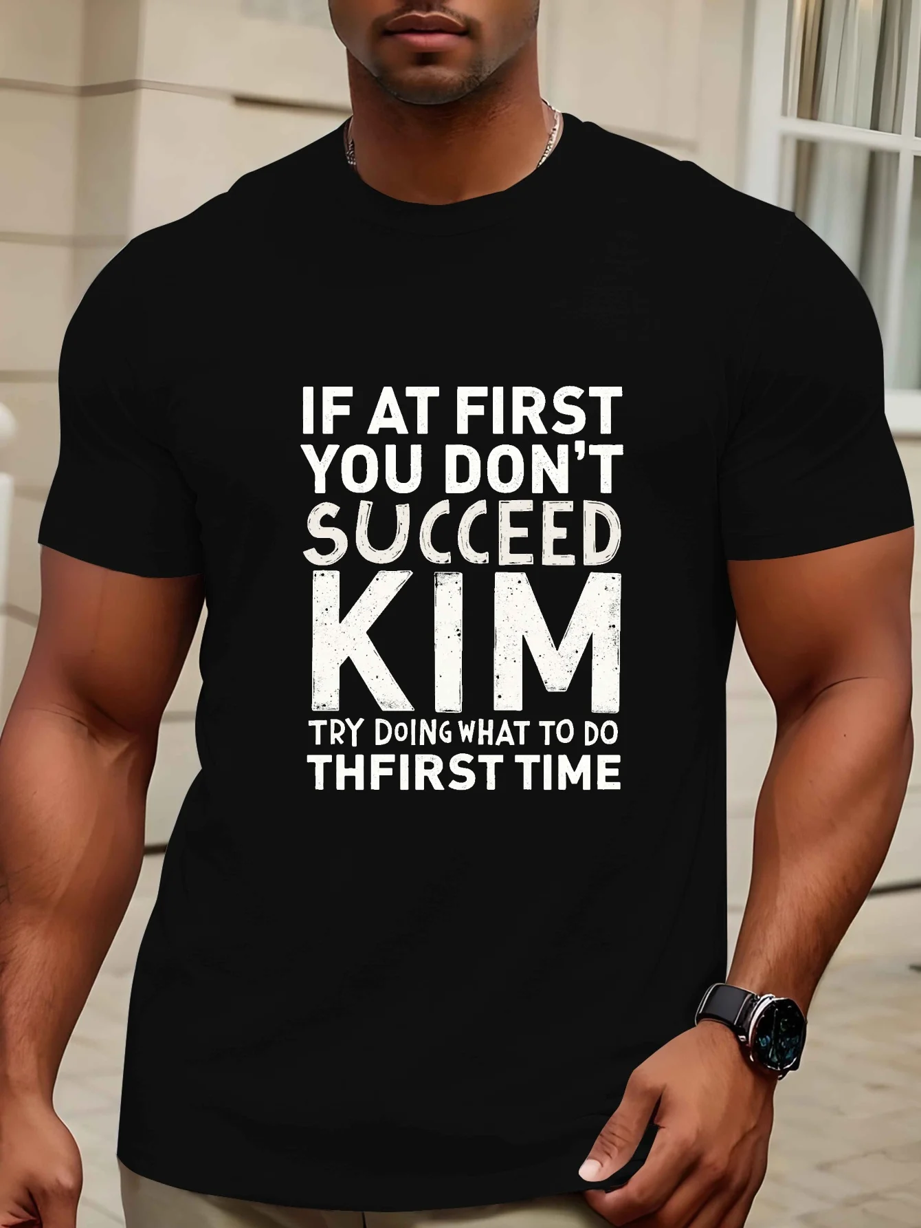 تي شيرت جرافيك مضحك لا نجاح ما قال كيم تي شيرت - قطن قابل للغسل في الغسالة للجنسين تي شيرت كبير الحجم Harajuku