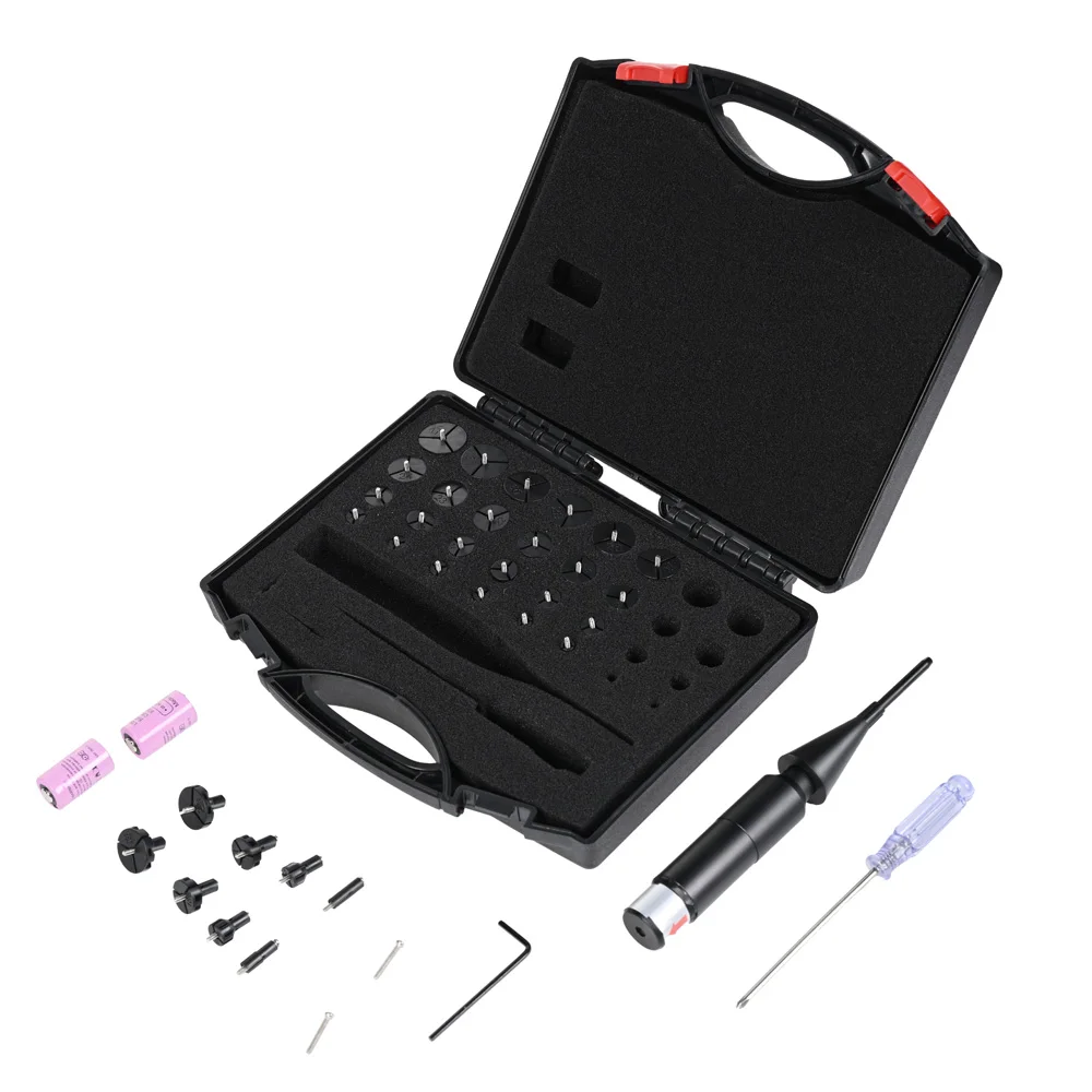 WestHunter Laser Bore Sight Kit with 32 Adapters 0.17 to 12GA Red or Green Bright Bore Sighter Laser with Button Switch - view 3