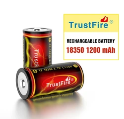 TrustFire 18350 1200mAh Lithium Ion Battery 35MM (NO PCB) 3.7V Rechargeable Li-ion Cells For Electric Flashlight Toothbrush Toy