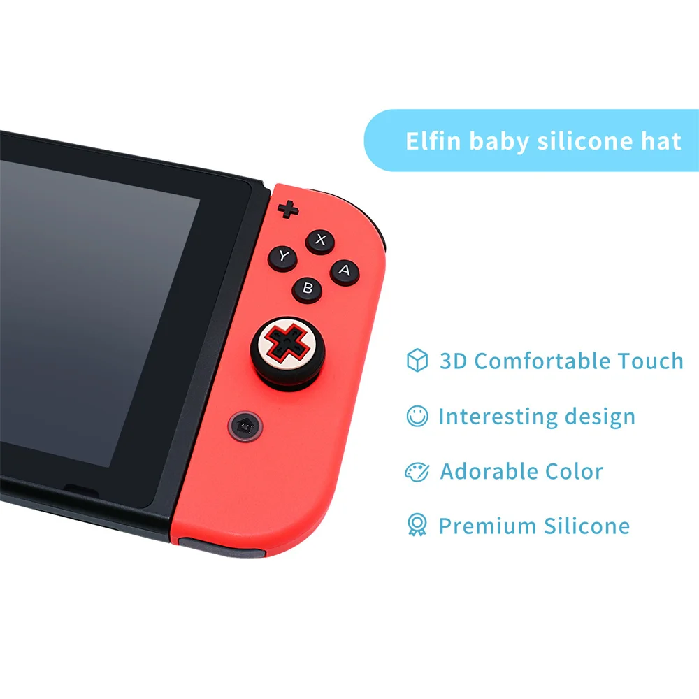 NS Switch Joycon Rocker Thumb Cap Protector cubierta controlador de mango tapas de funda de silicona Joy Con accesorios para Nintendo Switch