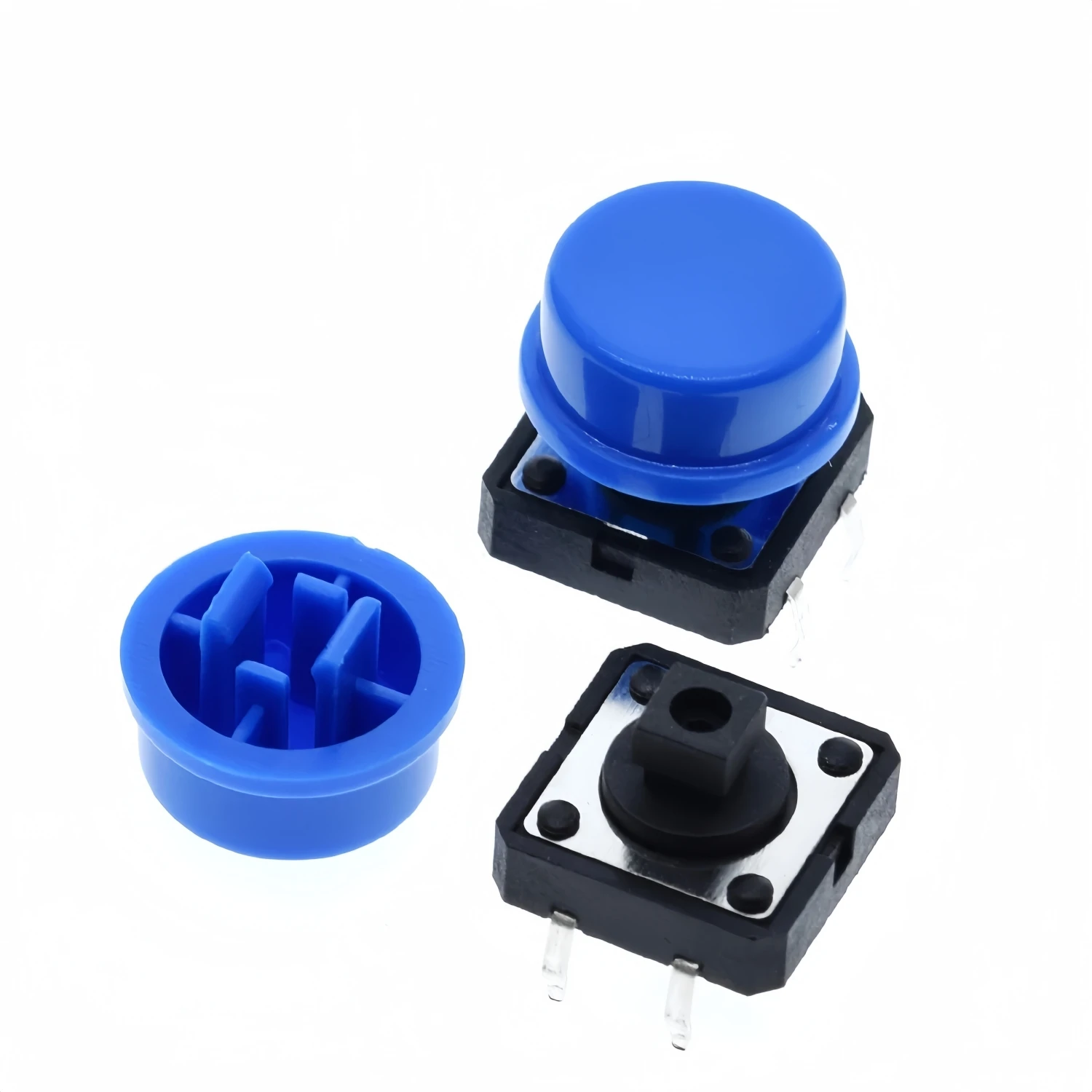 5 قطعة مفتاح بـزر دفع اللمس لحظة 12*12*7.3 مللي متر زر التبديل الجزئي + 5 قطعة غطاء اللباقة (5 ألوان) لمفتاح اردوينو #4