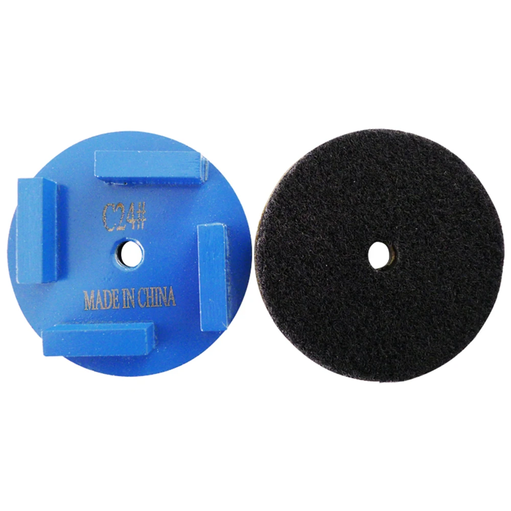 GD33 D100mm Diamond Grinding Segments 4 Inch Velcro Back Abrasive Disc Floor Grinding Shoes for Concrete Floor Renovation 9PCS