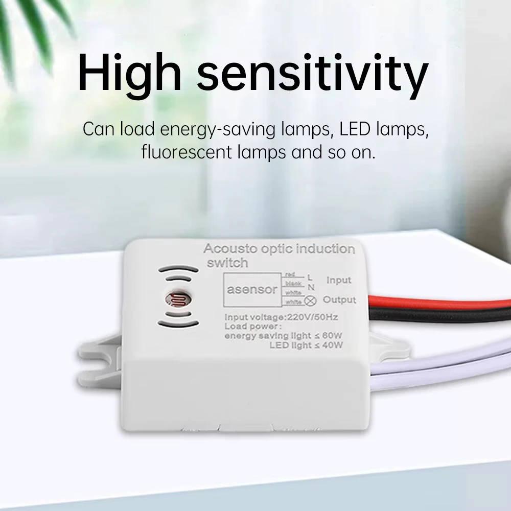 Sound Voice Sensor Switch Smart Switches Module Detector Auto ON/Off Switch Voice Control Switch Stair Corridor Home Improvement