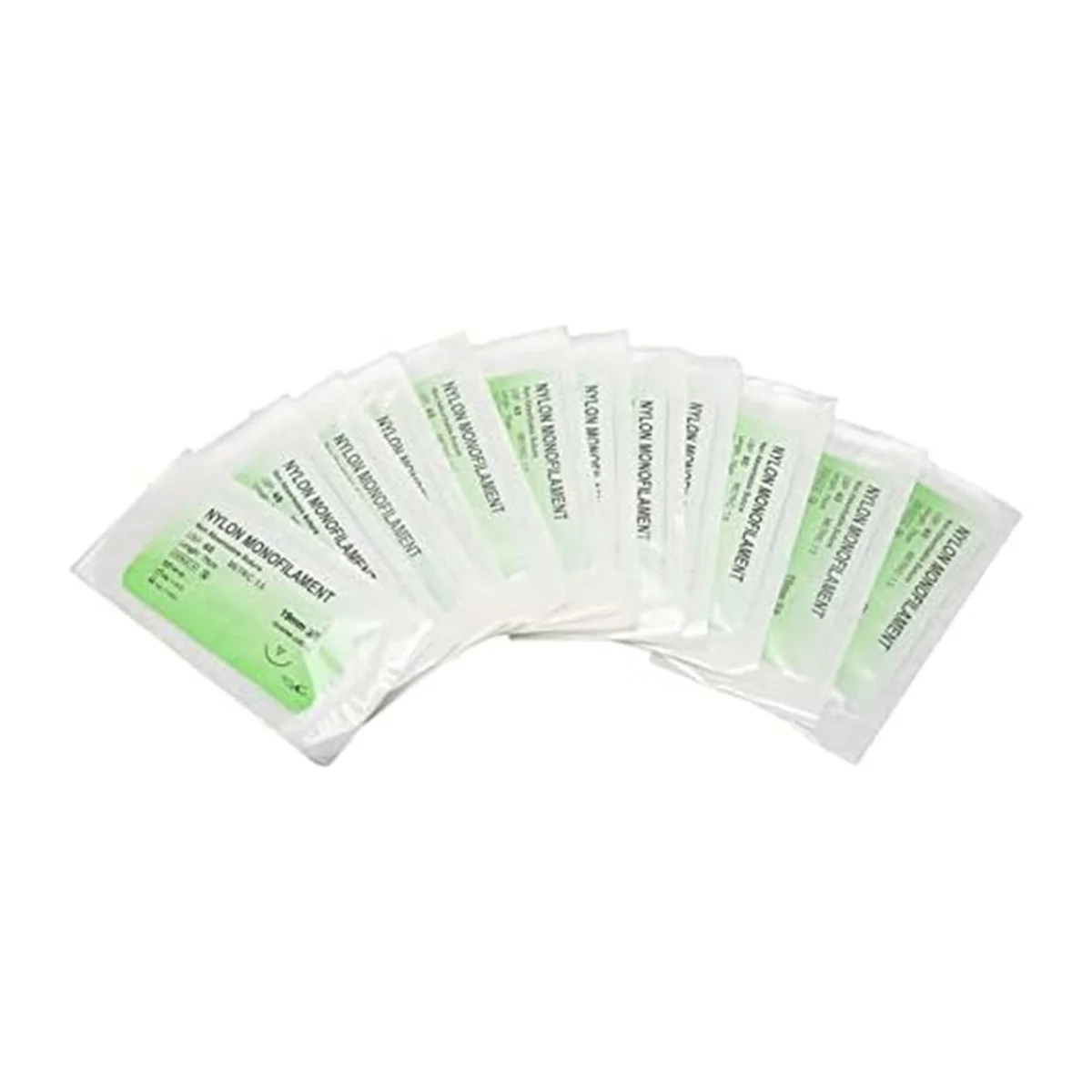 Kit Latihan Menjahit 12 Buah Benang Latihan Menjahit Paket Individu Set Benang Jahit dengan Jarum Melengkung dan Bahan Nilon