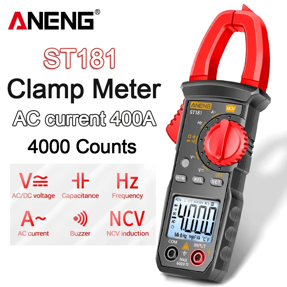 

ANENG ST181 AC Digital Multimeter amperimétrica Current Voltageester Clamp Meter Ammeter