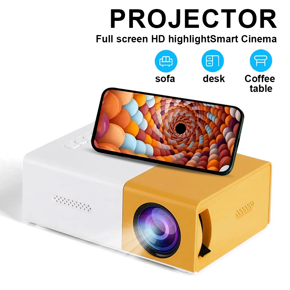 YG300 HD 320x240p Mini LED Projector Mobile Video project Home Audio Multimedia Player Portable Smart Projector for Travel