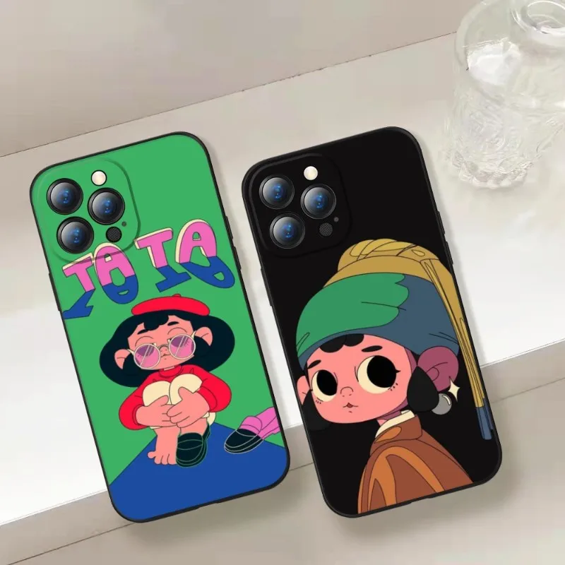 Cartoon TATA World Masterpiece Phone Case For Iphone 14 12 11 13 Pro Max Mini X XR XS 7 8 Max SE 2020 Soft Phone Covers