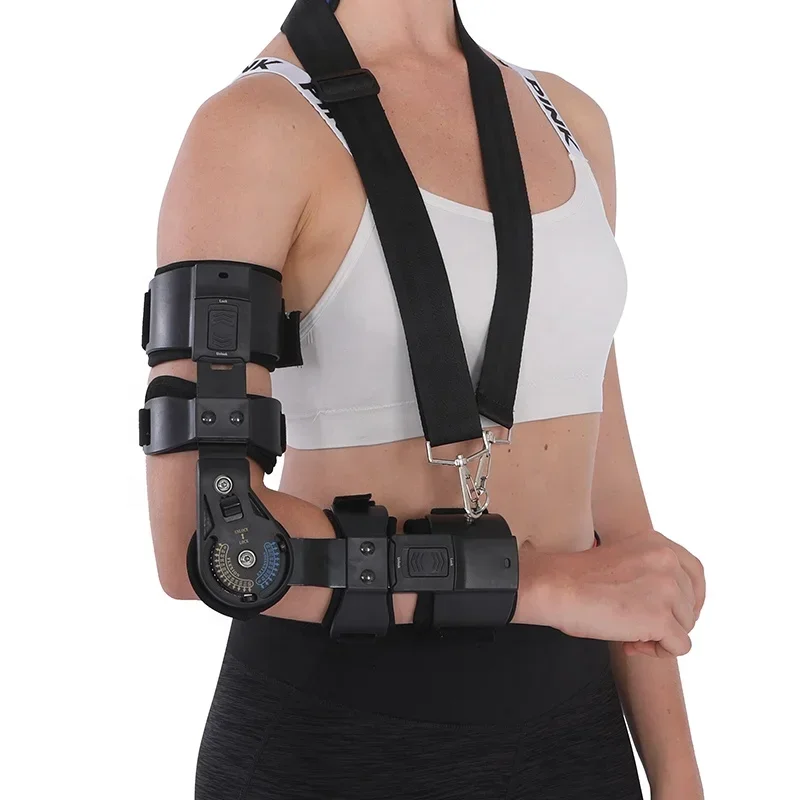 TJ-EM002 Deluxe Version with Handle Adjustable Elbow Joint Fixator Breathable Forearm Sling Brace Bracket