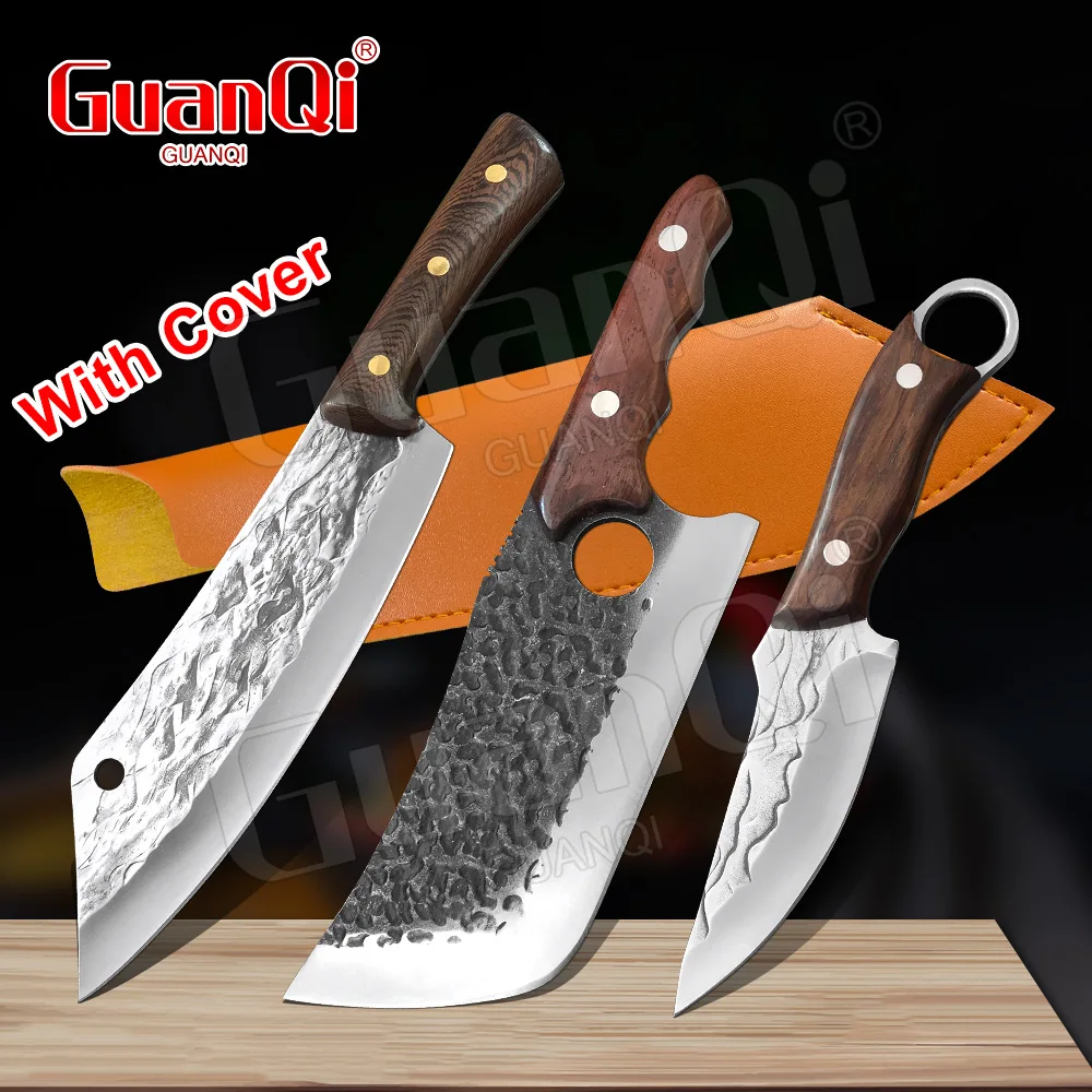 

Full Tang Butcher Knife Forged Handmade Cleaver Knife Stainless Steel Kitchen Knives Slicing Cutter Tools Cooking Knife