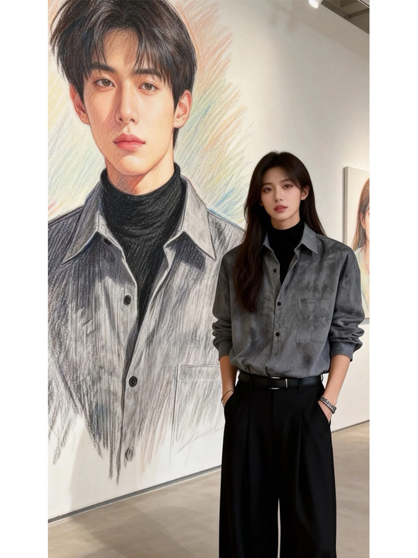 

American Sle Tie Dye Long Sve irt Men's Spring Casual High End Feeling Cool Brand Cleanfit Outerwear Breathable Youth ...