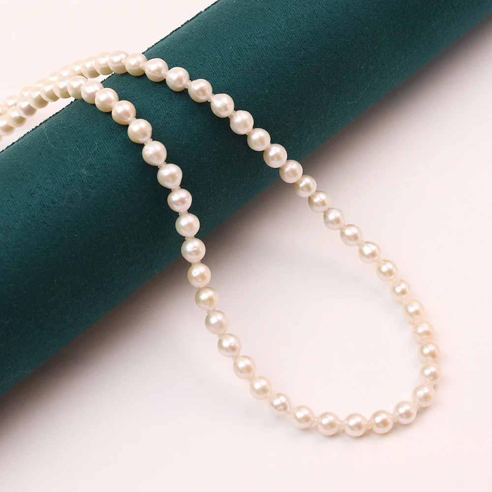 

Ожерелье из белого натурального жемчуга, цепочка из круглых бусин, свадебное короткое жемчужное ожерелье до ключиц для женщин, модное ожерелье-чокер, ювелирные изделия