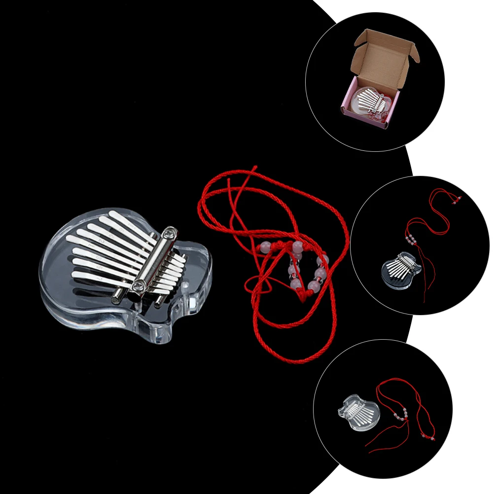 

8 Keys Acrylic Kalimba Thumb Piano For Beginner Adults Portable Finger Piano Compact Lightweight Musical Instrument Warm