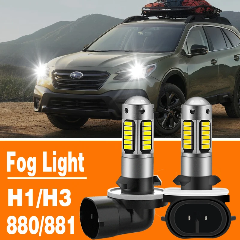 2pcs LED H27 880 881 H1 H3 Lâmpadas Led Luz de Nevoeiro Do Carro H27W H27/1 H27/2 1200LM 6000K Branco Auto Driving Running Lâmpada DC12V DRL